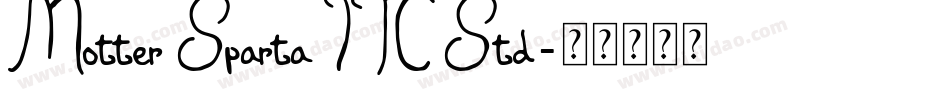 Motter Sparta ITC Std字体转换